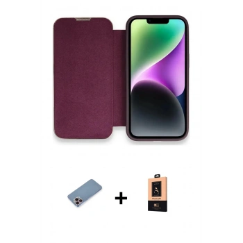 MARSİLYAN™- iPhone 13 Pro Max Kılıf Siluet Minimal Serisi - Şeffaf Maxco Cam Ekran Koruyucu + Shine Kamera Lens Koruma Cam - PE