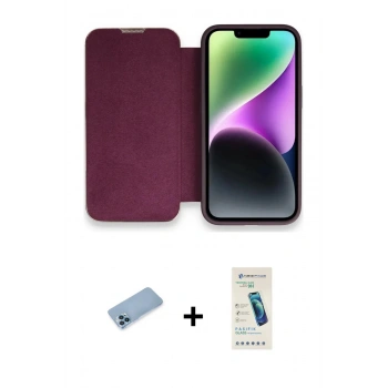 MARSİLYAN™- iPhone 13 Pro Max Kılıf Siluet Minimal Serisi - Şeffaf Pasifik Cam Ekran Koruyucu + Shine Kamera Lens Koruma Cam - MI