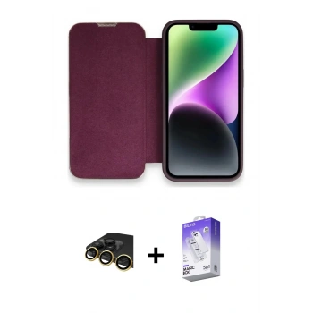 MARSİLYAN™- iPhone 13 Pro Max Kılıf Siluet Minimal Serisi - Siyah Bilvis 5in1 3D Magic Cam Ekran Koruyucu + Raze Metal Kamera Lens - GD