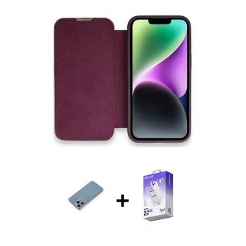 MARSİLYAN™- iPhone 13 Pro Max Kılıf Siluet Minimal Serisi - Siyah Bilvis 5in1 3D Magic Cam Ekran Koruyucu + Shine Kamera Lens Koruma Cam - GI