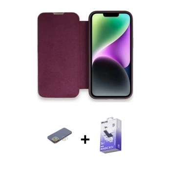 MARSİLYAN™- iPhone 13 Pro Max Kılıf Siluet Minimal Serisi - Siyah Bilvis 5in1 5D Magic Hayalet Cam Ekran Koruyucu + Renkli Kamera Lens Koruma Cam - SI