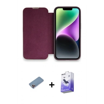 MARSİLYAN™- iPhone 13 Pro Max Kılıf Siluet Minimal Serisi - Siyah Bilvis 5in1 5D Magic Hayalet Cam Ekran Koruyucu + Shine Kamera Lens Koruma Cam - PE