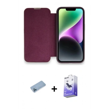 MARSİLYAN™- iPhone 13 Pro Max Kılıf Siluet Minimal Serisi - Siyah Bilvis 5in1 5D Magic Hayalet Cam Ekran Koruyucu + Shine Kamera Lens Koruma Cam - MI