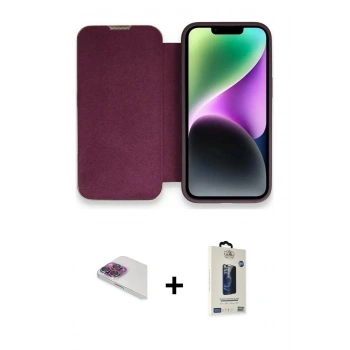 MARSİLYAN™- iPhone 13 Pro Max Kılıf Siluet Minimal Serisi - Siyah Bilvis Hayalet Cam Ekran Koruyucu + Pers Alüminyum Kamera Lens - GI