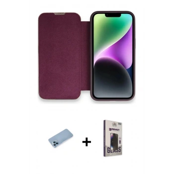 MARSİLYAN™- iPhone 13 Pro Max Kılıf Siluet Minimal Serisi - Siyah Bilvis Hayalet Cam Ekran Koruyucu + Shine Kamera Lens Koruma Cam - MI