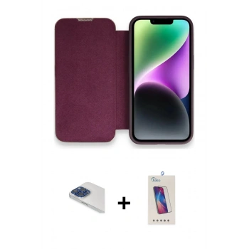 MARSİLYAN™- iPhone 13 Pro Max Kılıf Siluet Minimal Serisi - Siyah Joko 5D Cam + Pers Alüminyum Kamera Lens - LT