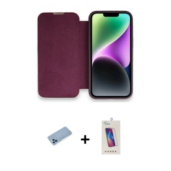 MARSİLYAN™- iPhone 13 Pro Max Kılıf Siluet Minimal Serisi - Siyah Joko 5D Cam + Shine Kamera Lens Koruma Cam - MI