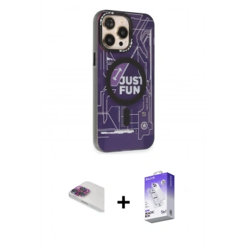MARSİLYAN™- iPhone 13 Pro Max Kılıf Siluet Modern Koleksiyonu - Siyah Bilvis 5in1 3D Magic Cam Ekran Koruyucu + Pers Alüminyum Kamera Lens - GI