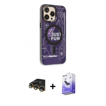 MARSİLYAN™- iPhone 13 Pro Max Kılıf Siluet Modern Koleksiyonu - Siyah Bilvis 5in1 5D Magic Hayalet Cam Ekran Koruyucu + Raze Metal Kamera Lens - GD