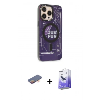 MARSİLYAN™- iPhone 13 Pro Max Kılıf Siluet Modern Koleksiyonu - Siyah Bilvis 5in1 5D Magic Hayalet Cam Ekran Koruyucu + Renkli Kamera Lens Koruma Cam - TU