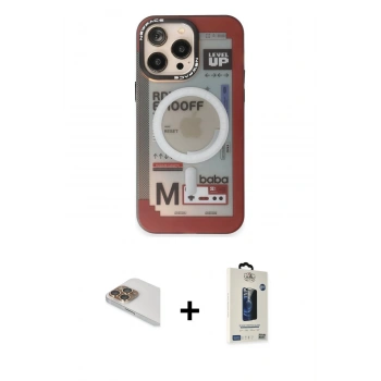 MARSİLYAN™- iPhone 13 Pro Max Kılıf Siluet Modern Koleksiyonu - Siyah Bilvis Hayalet Cam Ekran Koruyucu + Pers Alüminyum Kamera Lens - GD