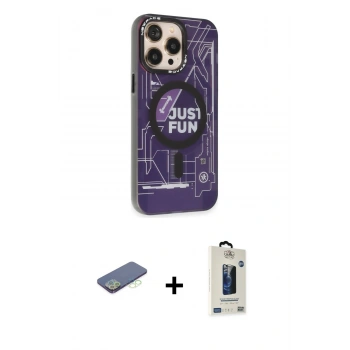 MARSİLYAN™- iPhone 13 Pro Max Kılıf Siluet Modern Koleksiyonu - Siyah Bilvis Hayalet Cam Ekran Koruyucu + Renkli Kamera Lens Koruma Cam - YL
