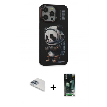 MARSİLYAN™- iPhone 13 Pro Max Kılıf Siluet Modern Özel Seri - Şeffaf 360 Full Body Arka Koruyucu + Pers Alüminyum Kamera Lens - SABE