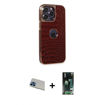 MARSİLYAN™- iPhone 13 Pro Max Kılıf Ufuk Form Prime - Şeffaf 360 Full Body Arka Koruyucu + Rainbow Kamera Lens Koruma Cam - MI