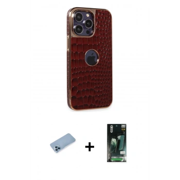 MARSİLYAN™- iPhone 13 Pro Max Kılıf Ufuk Form Prime - Şeffaf 360 Full Body Arka Koruyucu + Shine Kamera Lens Koruma Cam - MI