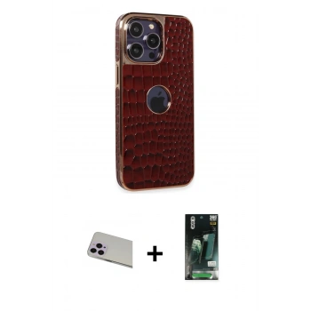 MARSİLYAN™- iPhone 13 Pro Max Kılıf Ufuk Form Prime - Şeffaf 360 Full Body Arka Koruyucu + Rainbow Kamera Lens Koruma Cam - MR