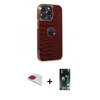 MARSİLYAN™- iPhone 13 Pro Max Kılıf Ufuk Form Prime - Şeffaf 360 Full Body Arka Koruyucu + Pers Alüminyum Kamera Lens - KI