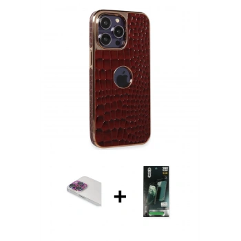 MARSİLYAN™- iPhone 13 Pro Max Kılıf Ufuk Form Prime - Şeffaf 360 Full Body Arka Koruyucu + Pers Alüminyum Kamera Lens - GI