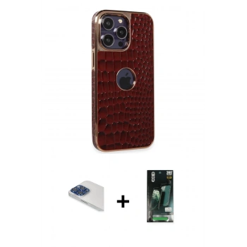 MARSİLYAN™- iPhone 13 Pro Max Kılıf Ufuk Form Prime - Şeffaf 360 Full Body Arka Koruyucu + Pers Alüminyum Kamera Lens - LT