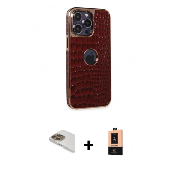 MARSİLYAN™- iPhone 13 Pro Max Kılıf Ufuk Form Prime - Şeffaf Maxco Cam Ekran Koruyucu + Pers Alüminyum Kamera Lens - GD