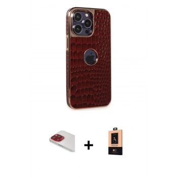 MARSİLYAN™- iPhone 13 Pro Max Kılıf Ufuk Form Prime - Şeffaf Maxco Cam Ekran Koruyucu + Pers Alüminyum Kamera Lens - KI