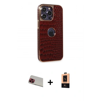 MARSİLYAN™- iPhone 13 Pro Max Kılıf Ufuk Form Prime - Şeffaf Maxco Cam Ekran Koruyucu + Rainbow Kamera Lens Koruma Cam - KI