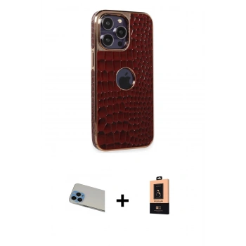 MARSİLYAN™- iPhone 13 Pro Max Kılıf Ufuk Form Prime - Şeffaf Maxco Cam Ekran Koruyucu + Rainbow Kamera Lens Koruma Cam - MI