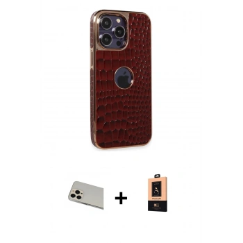 MARSİLYAN™- iPhone 13 Pro Max Kılıf Ufuk Form Prime - Şeffaf Maxco Cam Ekran Koruyucu + Rainbow Kamera Lens Koruma Cam - REGD