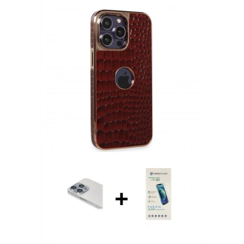 MARSİLYAN™- iPhone 13 Pro Max Kılıf Ufuk Form Prime - Şeffaf Pasifik Cam Ekran Koruyucu + Pers Alüminyum Kamera Lens - SABE