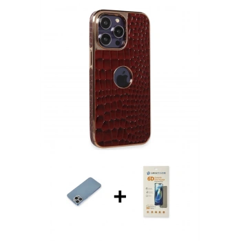MARSİLYAN™- iPhone 13 Pro Max Kılıf Ufuk Form Prime - Siyah 6D Mat Seramik Hayalet Nano Ekran Koruyucu + Shine Kamera Lens Koruma Cam - GI