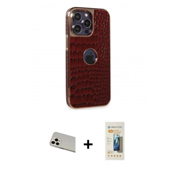MARSİLYAN™- iPhone 13 Pro Max Kılıf Ufuk Form Prime - Siyah 6D Mat Seramik Hayalet Nano Ekran Koruyucu + Rainbow Kamera Lens Koruma Cam - BZ