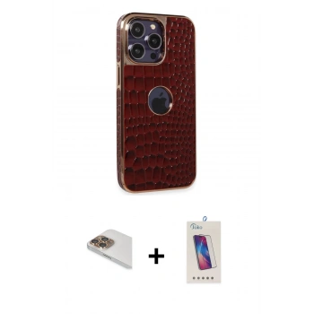 MARSİLYAN™- iPhone 13 Pro Max Kılıf Ufuk Form Prime - Siyah Joko 5D Cam + Pers Alüminyum Kamera Lens - GD