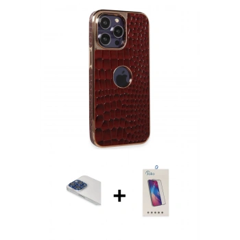 MARSİLYAN™- iPhone 13 Pro Max Kılıf Ufuk Form Prime - Siyah Joko 5D Cam + Pers Alüminyum Kamera Lens - LT