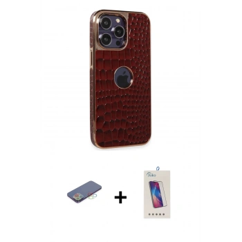MARSİLYAN™- iPhone 13 Pro Max Kılıf Ufuk Form Prime - Siyah Joko 5D Cam + Renkli Kamera Lens Koruma Cam - MI