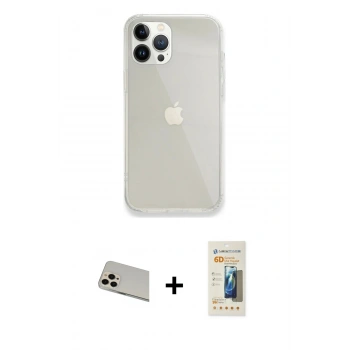 MARSİLYAN™- iPhone 13 Pro Max Kılıf Vadi Asil Prime - Siyah 6D Mat Seramik Hayalet Nano Ekran Koruyucu + Rainbow Kamera Lens Koruma Cam - REGD
