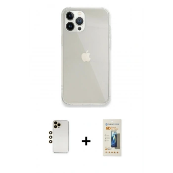 MARSİLYAN™- iPhone 13 Pro Max Kılıf Vadi Asil Prime - Siyah 6D Mat Seramik Hayalet Nano Ekran Koruyucu + Shine Kamera Lens - GD