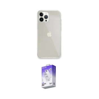 MARSİLYAN™- iPhone 13 Pro Max Kılıf Vadi Asil Prime - Siyah Bilvis 5in1 3D Magic Cam Ekran Koruyucu