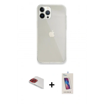MARSİLYAN™- iPhone 13 Pro Max Kılıf Vadi Asil Prime - Siyah Joko 5D Cam + Pers Alüminyum Kamera Lens - KI