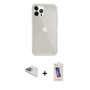 MARSİLYAN™- iPhone 13 Pro Max Kılıf Vadi Asil Prime - Siyah Joko 5D Cam + Pers Alüminyum Kamera Lens - SABE