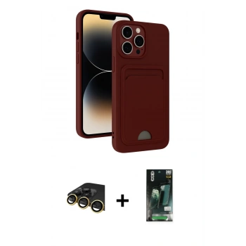 MARSİLYAN™- iPhone 13 Pro Max Kılıf Vadi Çizgi Prime - Şeffaf 360 Full Body Arka Koruyucu + Raze Metal Kamera Lens - GD