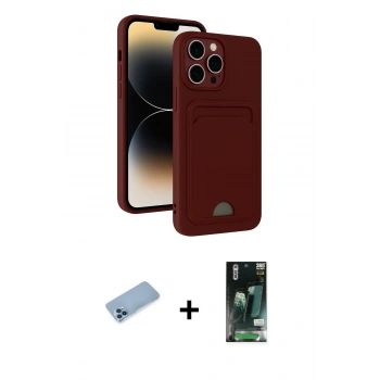 MARSİLYAN™- iPhone 13 Pro Max Kılıf Vadi Çizgi Prime - Şeffaf 360 Full Body Arka Koruyucu + Shine Kamera Lens Koruma Cam - MI
