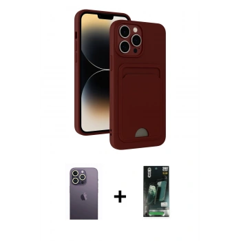 MARSİLYAN™- iPhone 13 Pro Max Kılıf Vadi Çizgi Prime - Şeffaf 360 Full Body Arka Koruyucu + Neon Fosforlu Kamera Lens - BZ