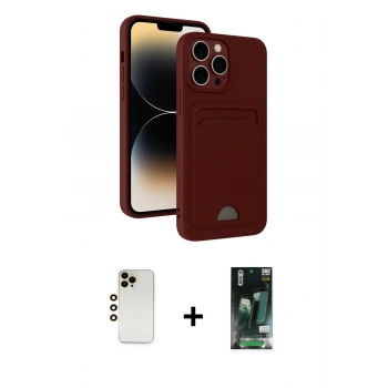 MARSİLYAN™- iPhone 13 Pro Max Kılıf Vadi Çizgi Prime - Şeffaf 360 Full Body Arka Koruyucu + Shine Kamera Lens - GD