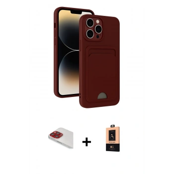 MARSİLYAN™- iPhone 13 Pro Max Kılıf Vadi Çizgi Prime - Şeffaf Maxco Cam Ekran Koruyucu + Pers Alüminyum Kamera Lens - KI