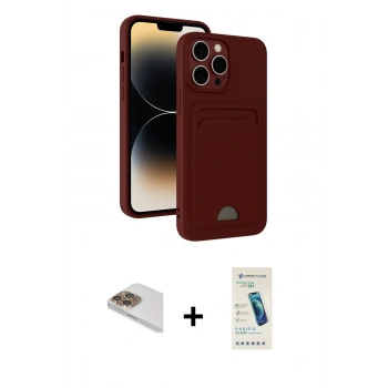 MARSİLYAN™- iPhone 13 Pro Max Kılıf Vadi Çizgi Prime - Şeffaf Pasifik Cam Ekran Koruyucu + Pers Alüminyum Kamera Lens - GD