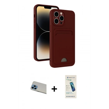 MARSİLYAN™- iPhone 13 Pro Max Kılıf Vadi Çizgi Prime - Şeffaf Pasifik Cam Ekran Koruyucu + Rainbow Kamera Lens Koruma Cam - MI