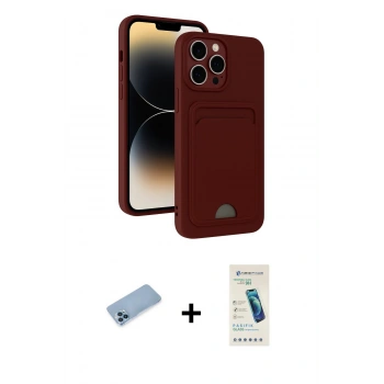 MARSİLYAN™- iPhone 13 Pro Max Kılıf Vadi Çizgi Prime - Şeffaf Pasifik Cam Ekran Koruyucu + Shine Kamera Lens Koruma Cam - MI