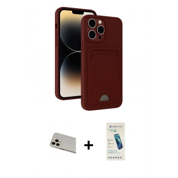 MARSİLYAN™- iPhone 13 Pro Max Kılıf Vadi Çizgi Prime - Şeffaf Pasifik Cam Ekran Koruyucu + Rainbow Kamera Lens Koruma Cam - REGD