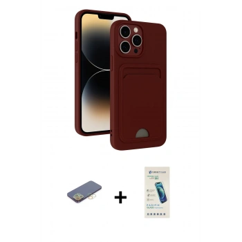 MARSİLYAN™- iPhone 13 Pro Max Kılıf Vadi Çizgi Prime - Şeffaf Pasifik Cam Ekran Koruyucu + Renkli Kamera Lens Koruma Cam - SI