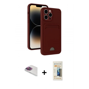 MARSİLYAN™- iPhone 13 Pro Max Kılıf Vadi Çizgi Prime - Siyah 6D Mat Seramik Hayalet Nano Ekran Koruyucu + Pers Alüminyum Kamera Lens - GI